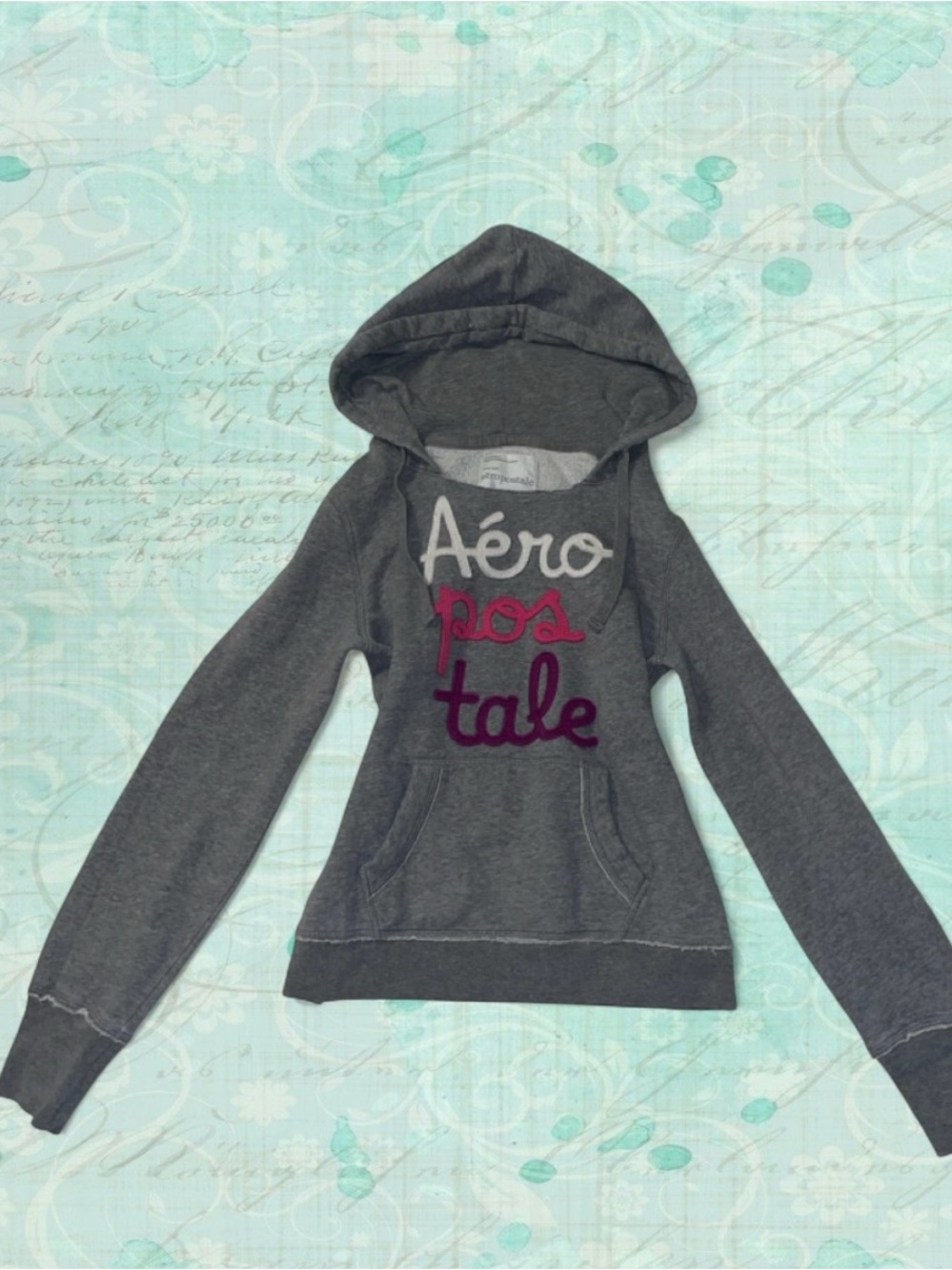 Aeropostale Gray Pullover Hoodie